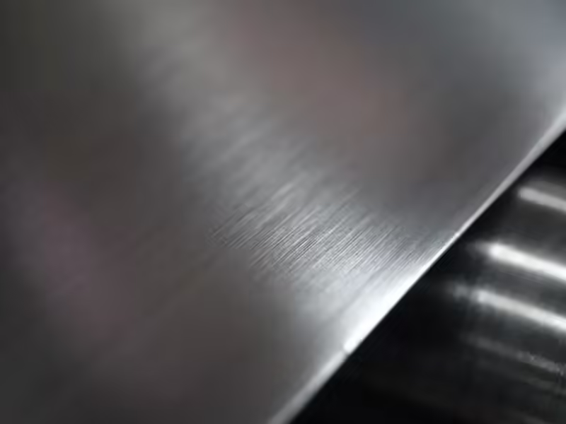 brushed stainless steel sheet surface